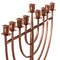 Modern Solid Metal Judaica Hanukkah Menorah 9 Branched Candelabra